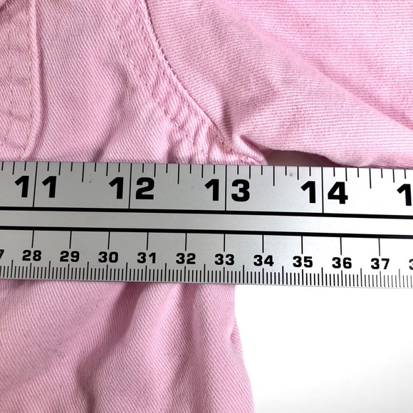 Young Hearts Cropped Pink Denim Jacket Flowers Butterflies Girls Size 6X! - Picture 5 of 6